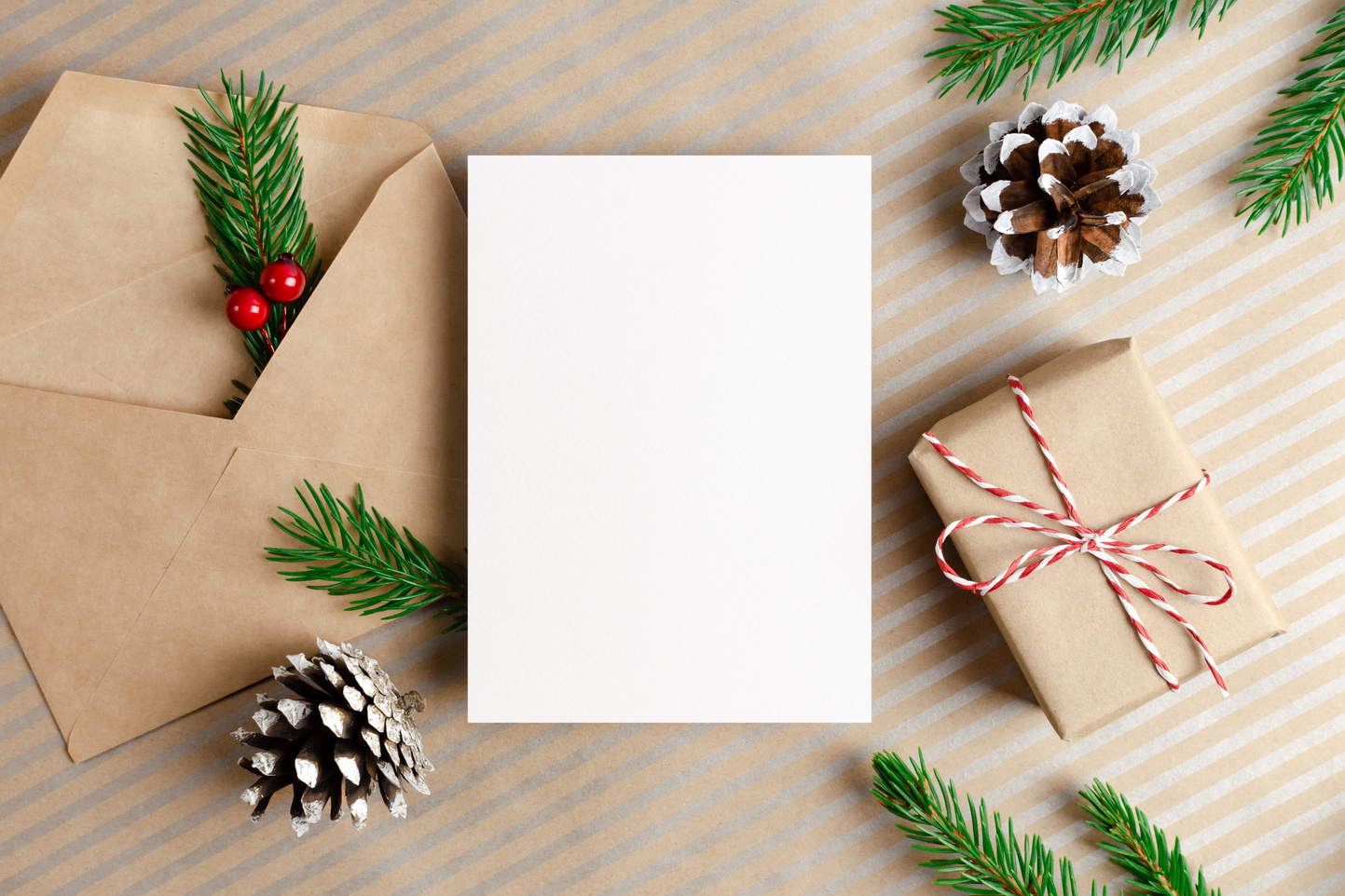 Christmas greeting card mockup