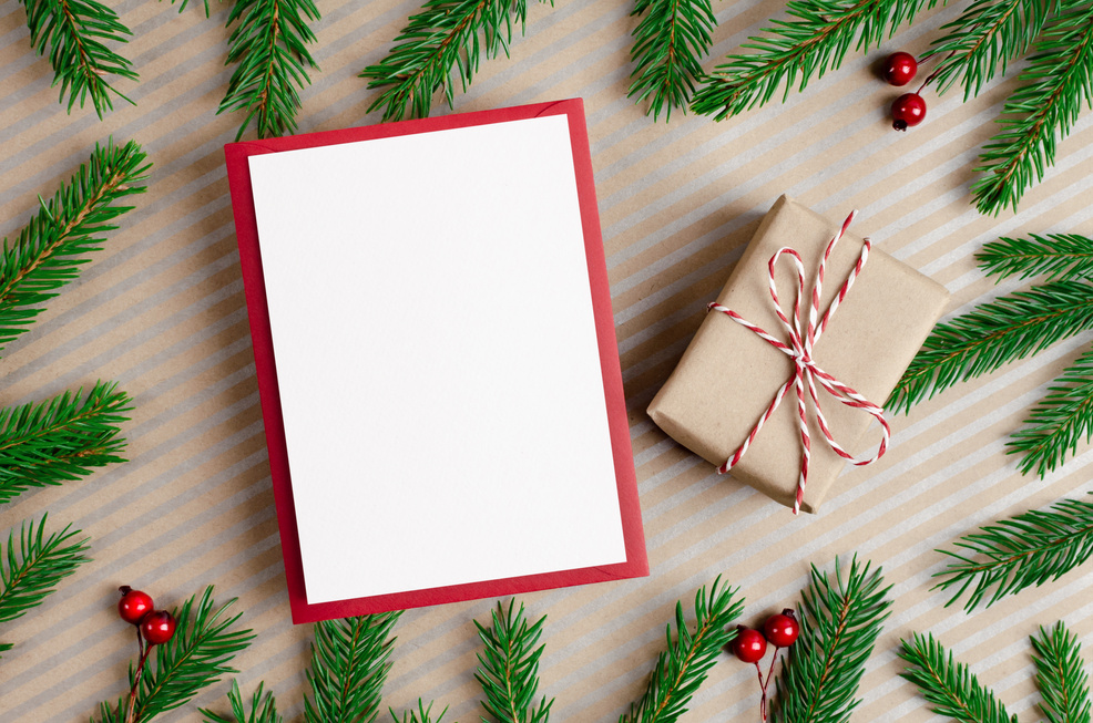 Christmas Greeting Card Mockup